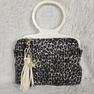 Deesigns by Dee Ocleppo Wooden Handle Animal Print Bag